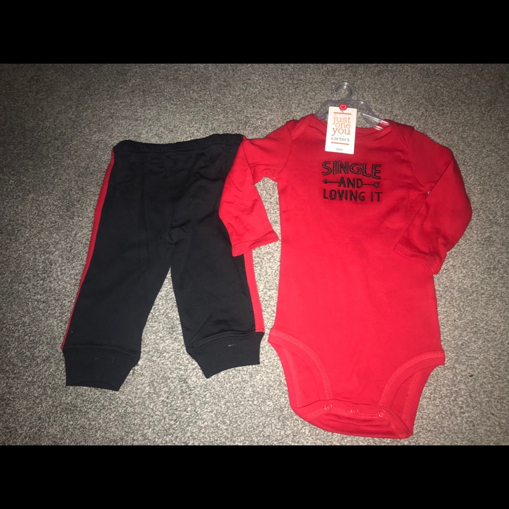 NWT Baby Boy Valentines Outfit 3 or 6 Month Single